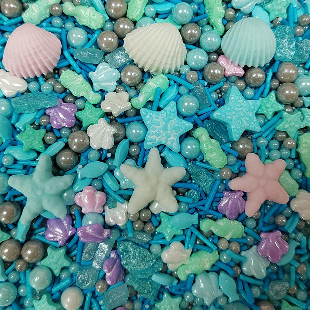 Homankit Ocean Sprinkles hippocampi add playful charm to sea-themed cakes.