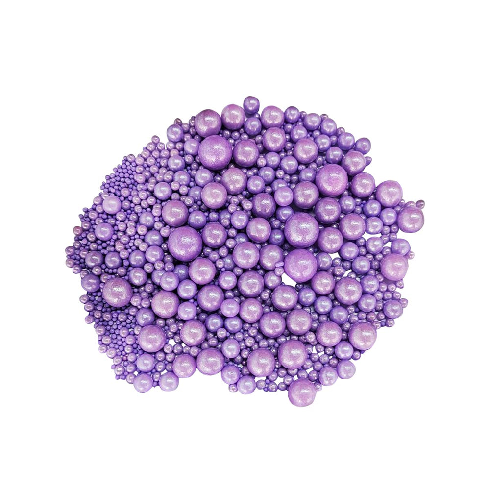 Homankit purple sugar pearls for cupcakes toppers enhance color and texture