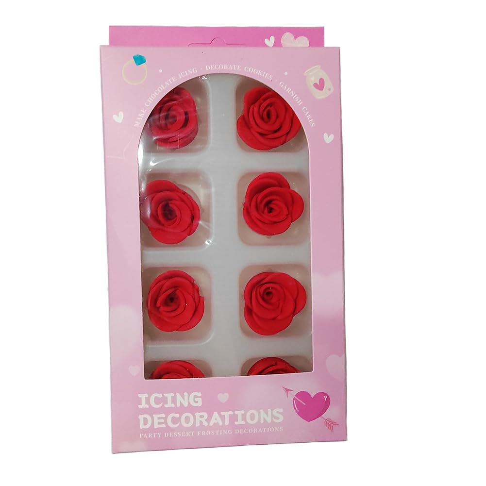 Homankit red rose sugar sprinkles add cute Valentine toppers to cookies.
