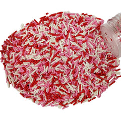Homankit red white pink jimmies sprinkles bottle adds colorful dessert decoration.