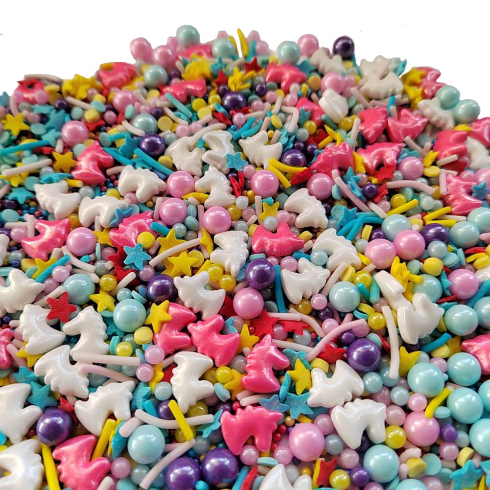Homankit Unicorn Sprinkles on ice cream, pies, and other desserts for whimsy