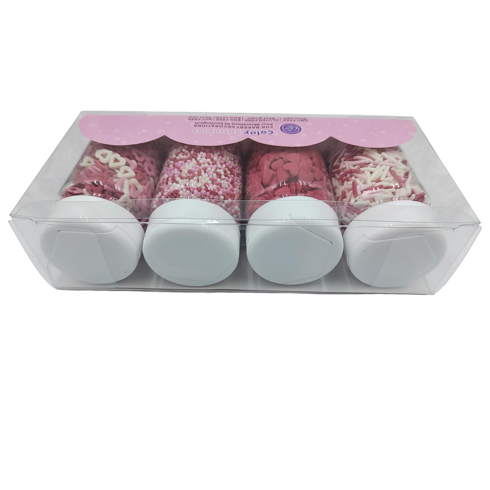 Homankit Valentines Sprinkles heart shapes for cake decorating on special occasions.