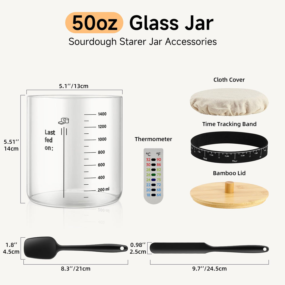 HomeFeel all-in-one sourdough kit includes thermometer and scraper