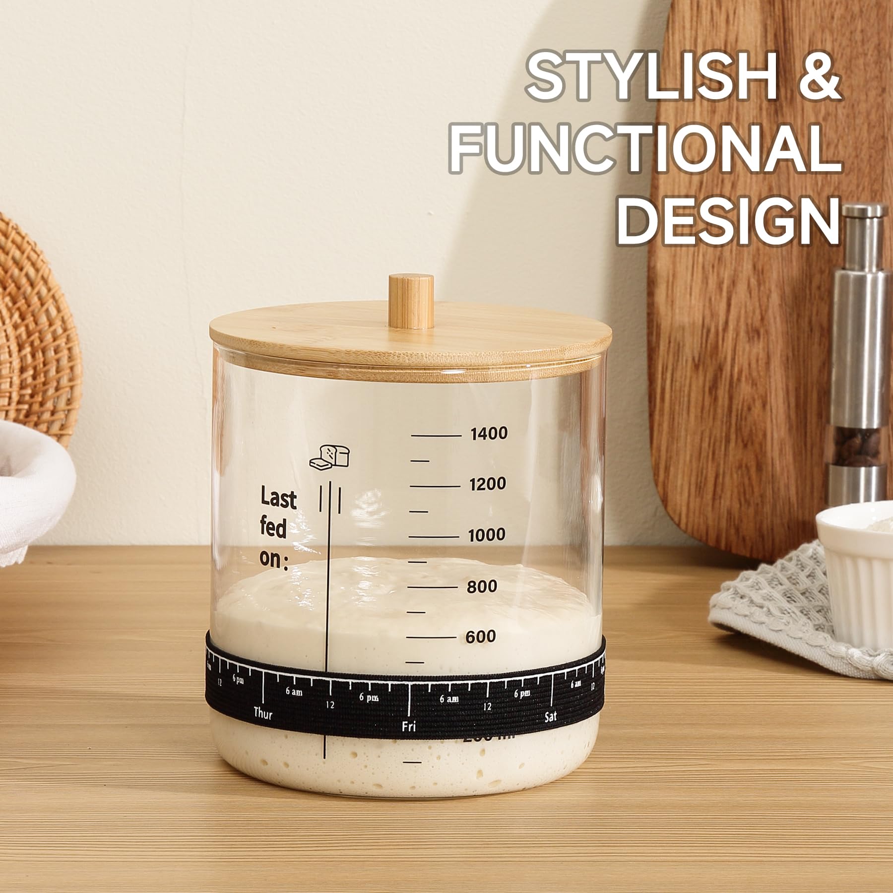 HomeFeel elegant kitchen jar complements a modern baking space