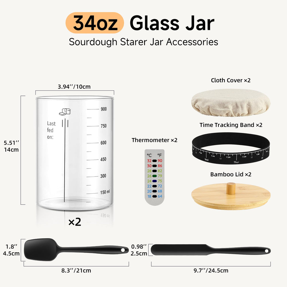 HomeFeel Sourdough Starter Jar scraper for smooth feeding and maintenance.