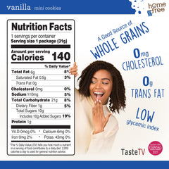 Homefree ingredient panel highlights non-GMO ingredients and natural whole grains.
