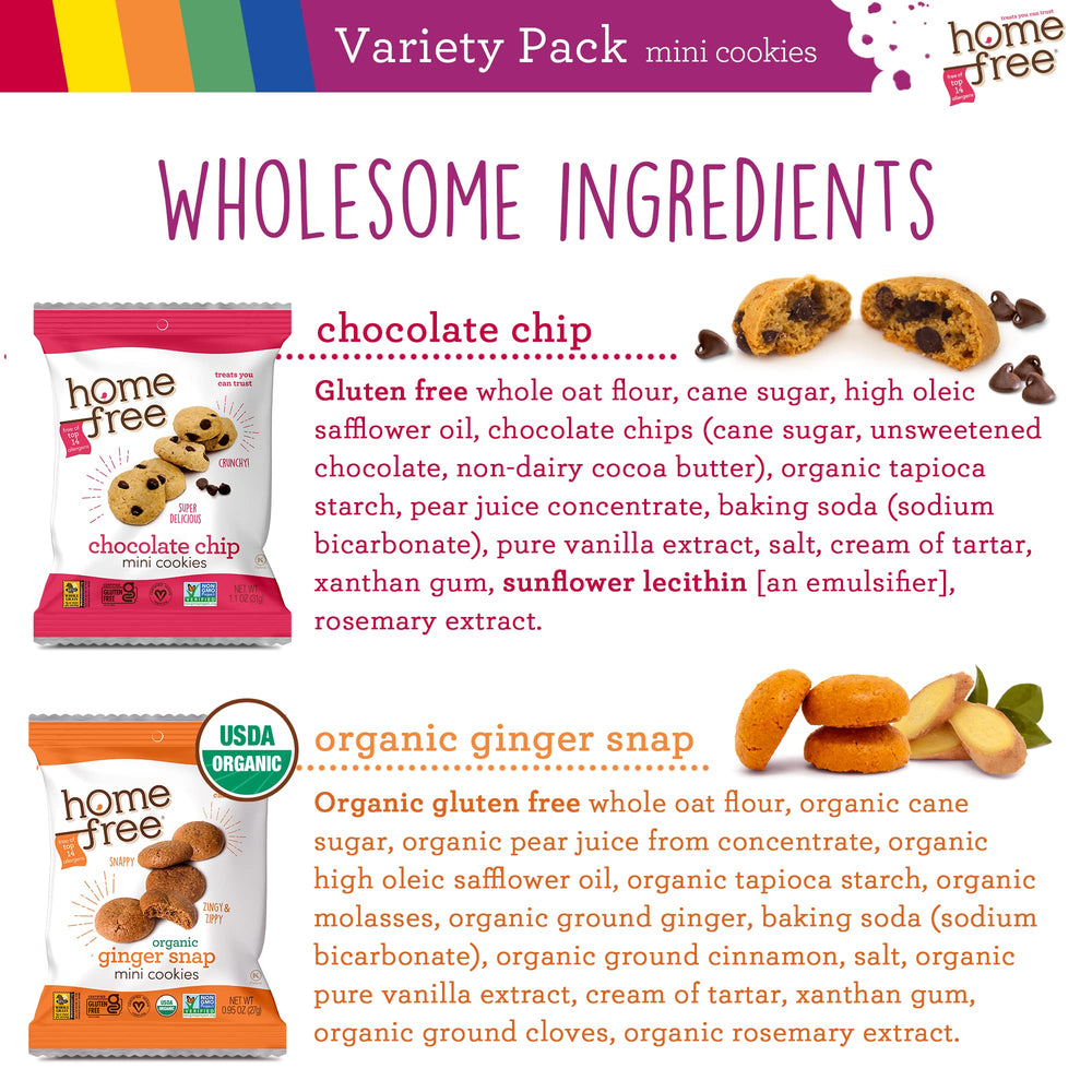 Vegan friendly Homefree cookies suitable for school snacks