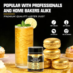 HomeHere Luster Powder Dust green glimmer on macarons for seasonal accents