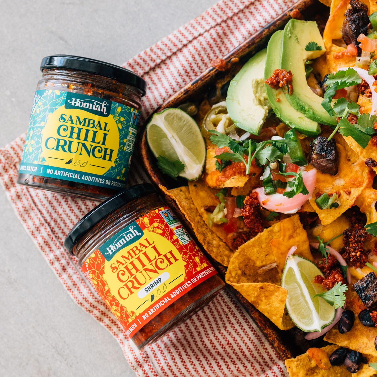 Homiah Sambal Chili Crunch on noodles highlights quick flavor boost