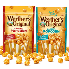 Hominics Werther's caramel crunch popcorn classic bag for rich flavor