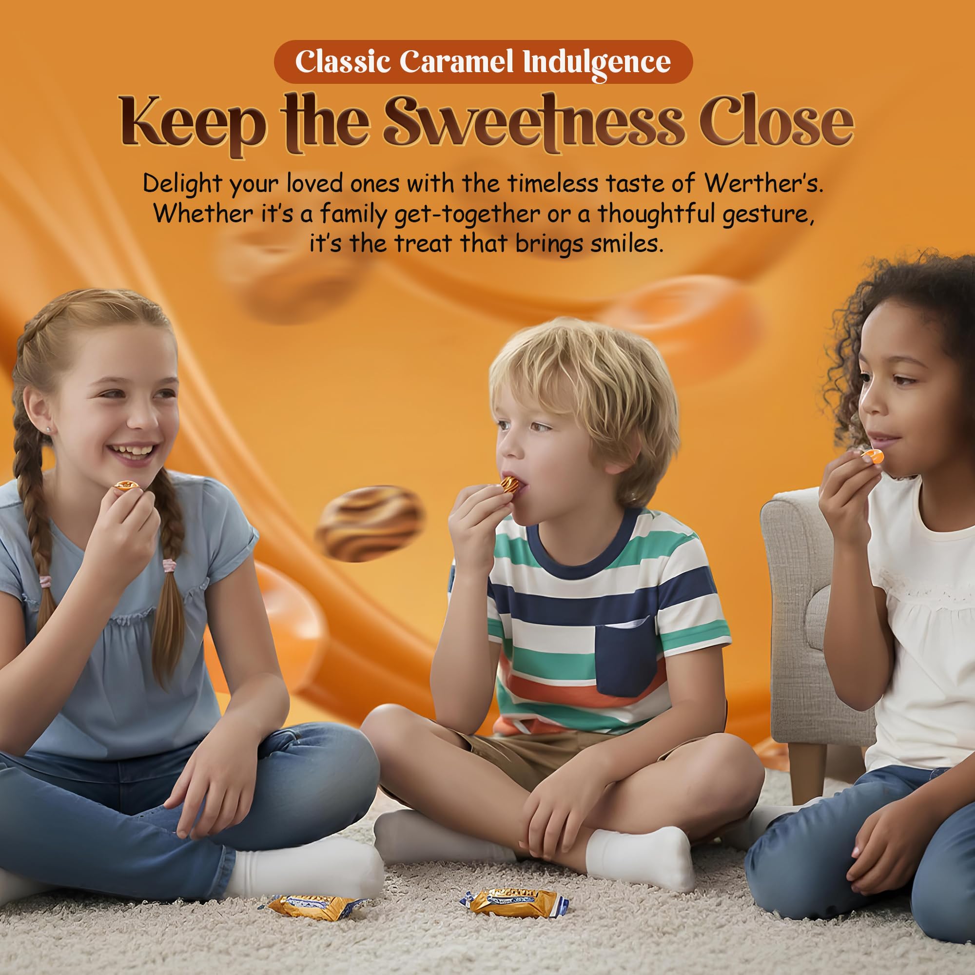 Hominics Werthers individually wrapped candies, convenient for travel or gifting.