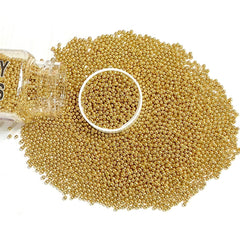 Homipooty gold pearl sprinkles 2mm on cupcakes for a luxurious finish