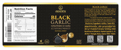 HOMTIEM Black Garlic whole cloves close-up, glossy and ready to snack.