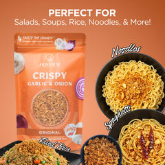 HOMTIEM Crispy Garlic and Onion on pasta adds depth