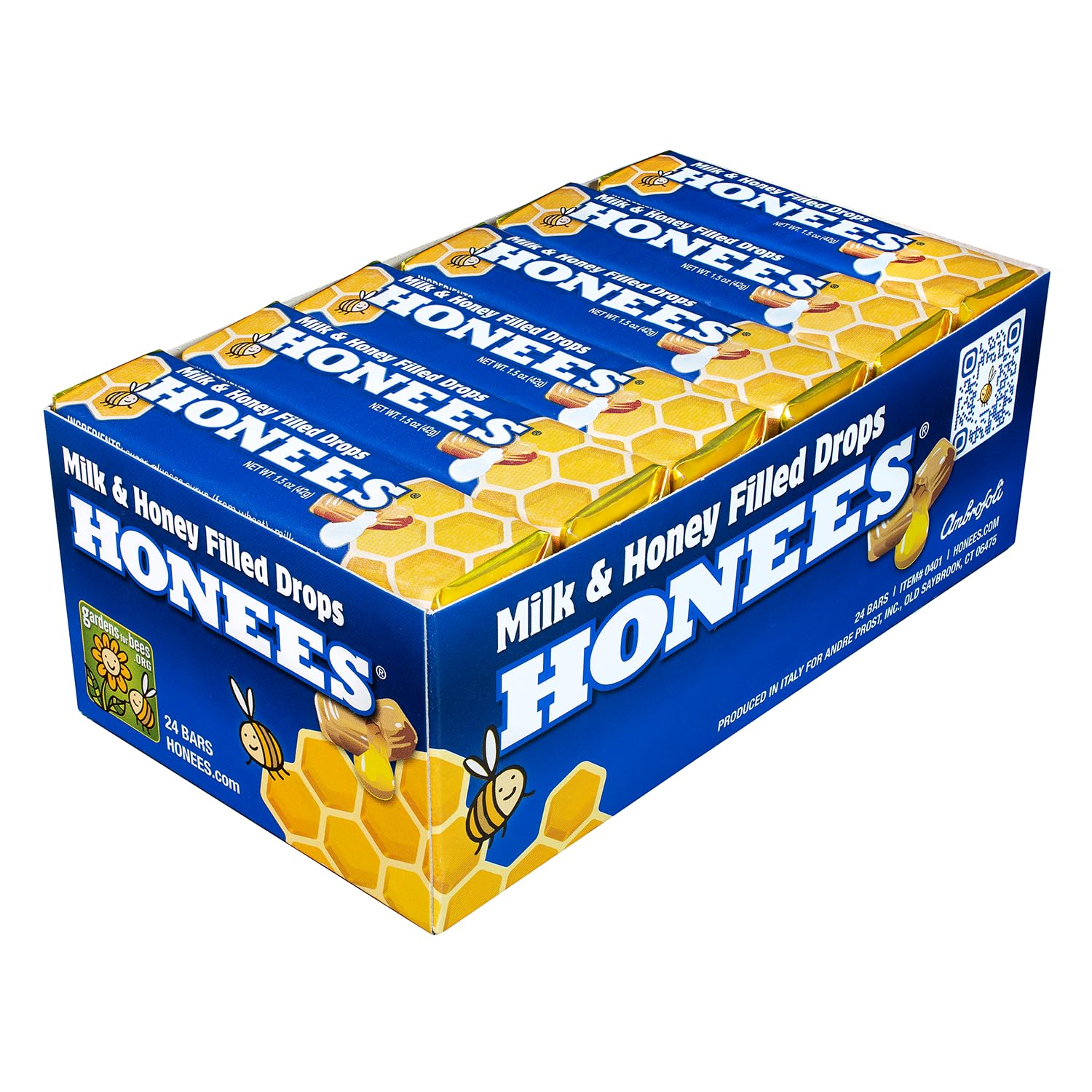 Honees Milk & Honey bar pack closeup for portable throat relief