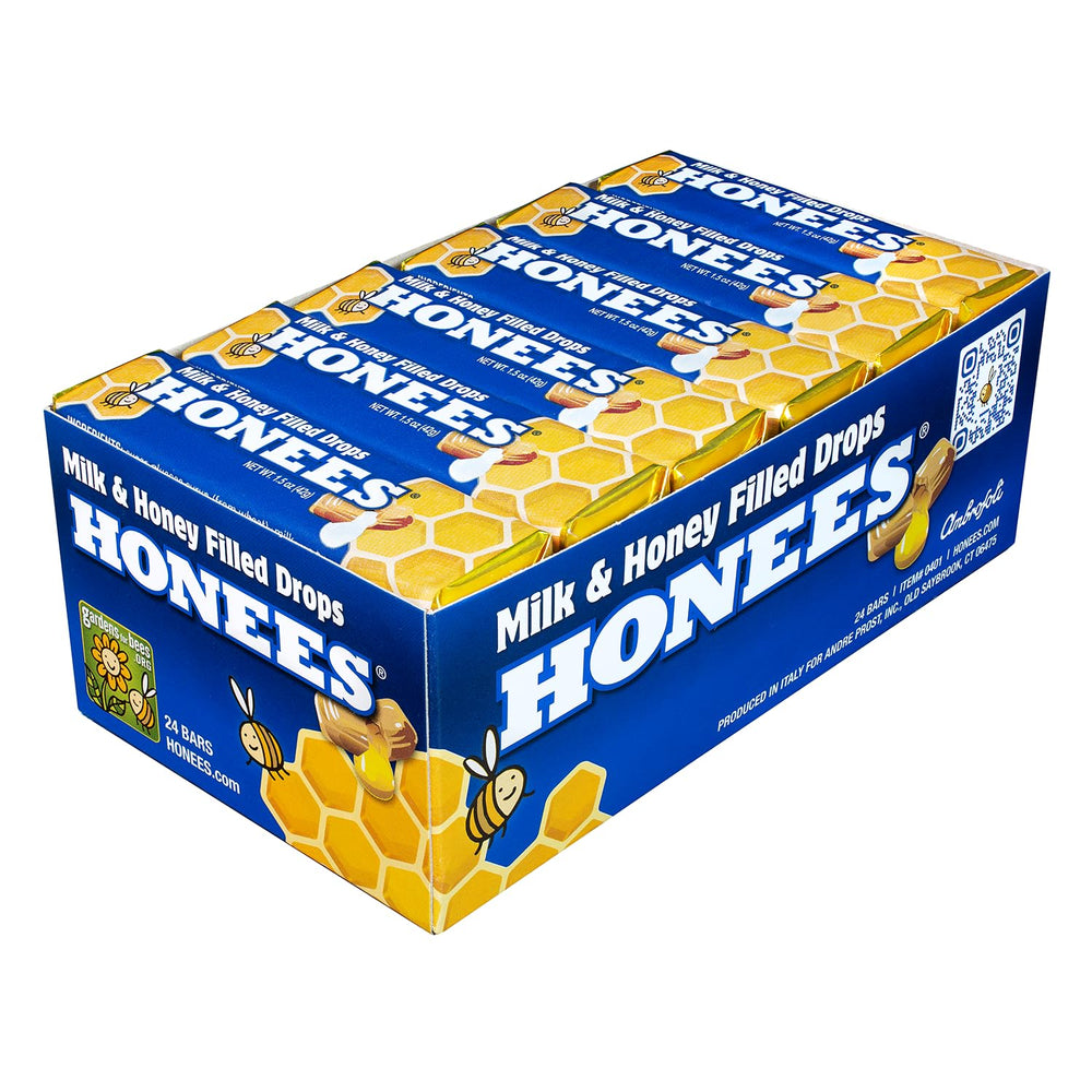 Honees Milk & Honey bar pack closeup for portable throat relief