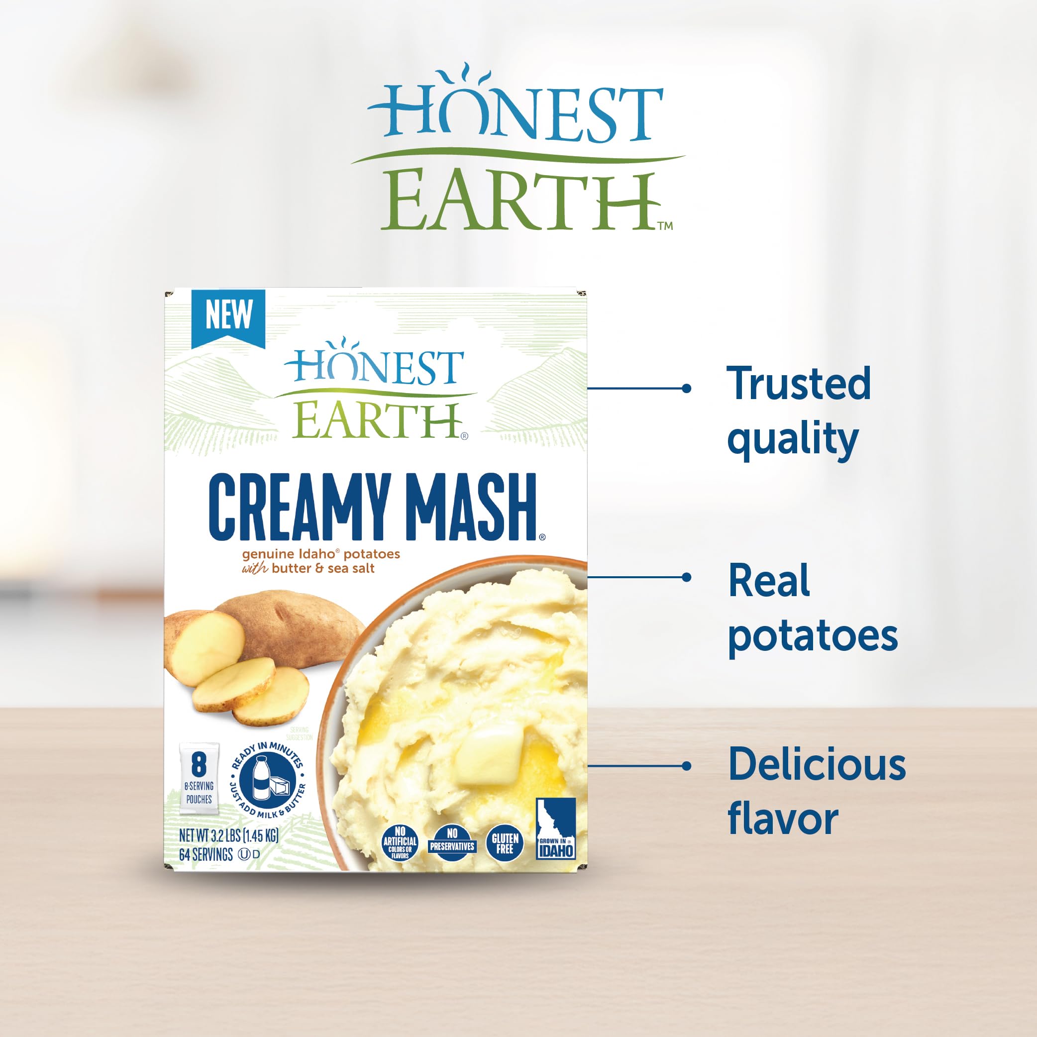 Happy family with Honest Earth Creamy Mash Potatoes as a dinner side