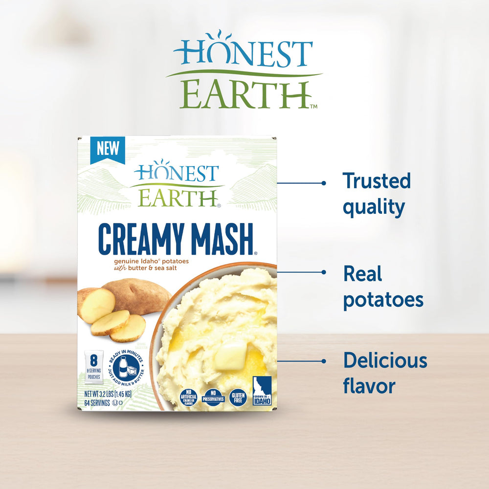 Happy family with Honest Earth Creamy Mash Potatoes as a dinner side