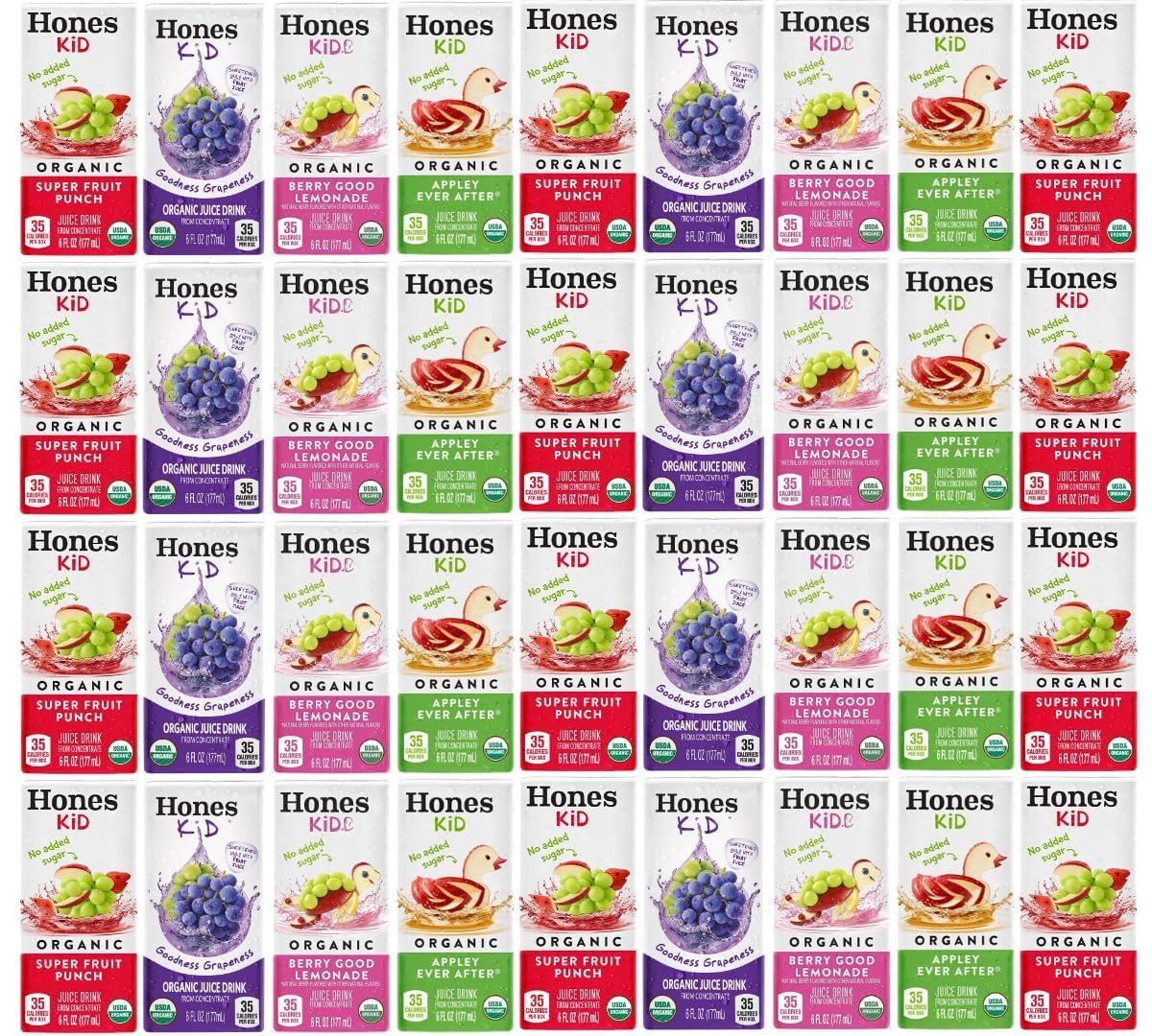Honest Kid Apple juice box 6oz—kid-friendly hydration with organic ingredients for lunchboxes and after-school snacks.