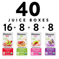 Honest Kid Grape juice box 6oz—classic taste, convenient for school lunches and family road trips.
