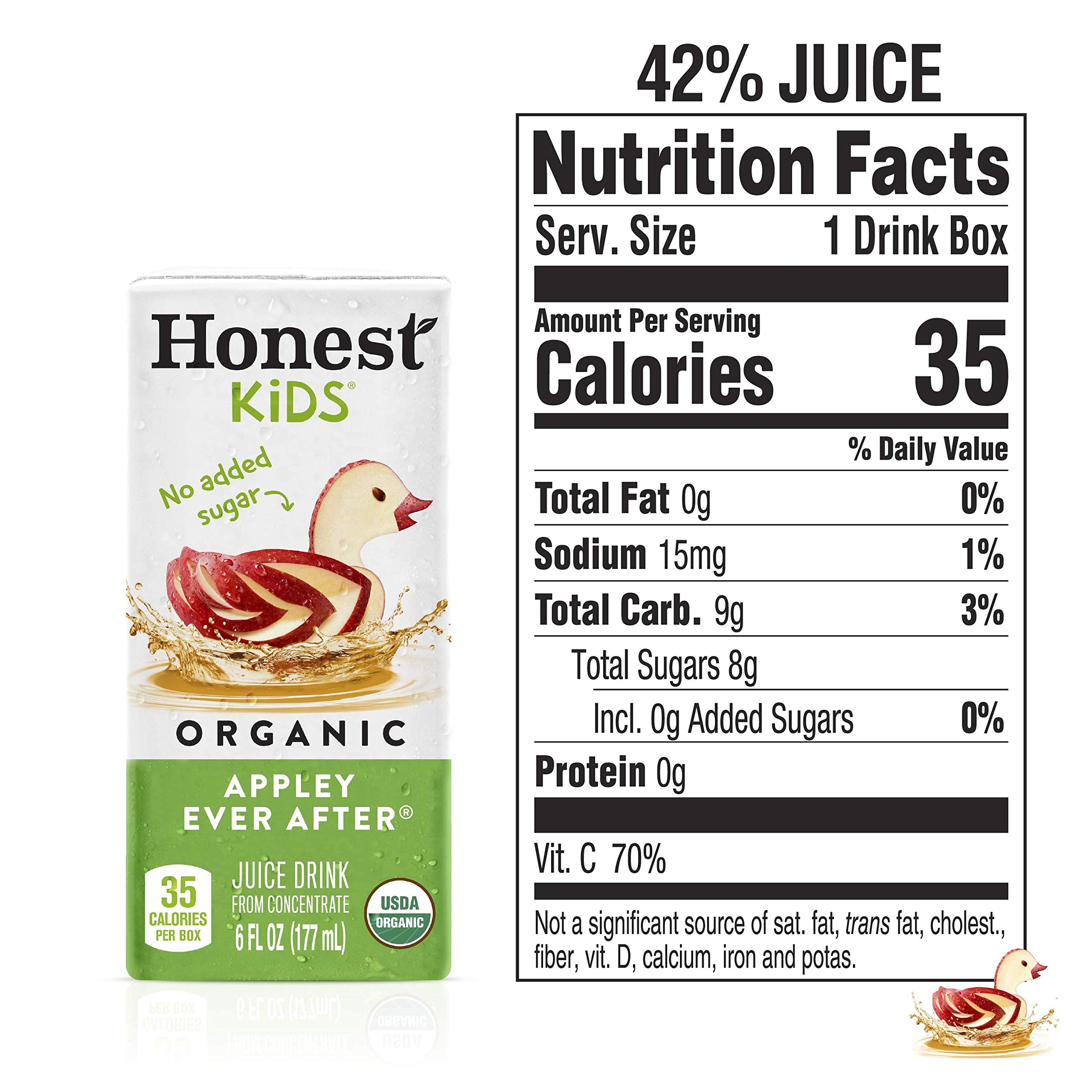 Honest Kids Appley Ever After lunchbox scene, convenient organic sip for school days.