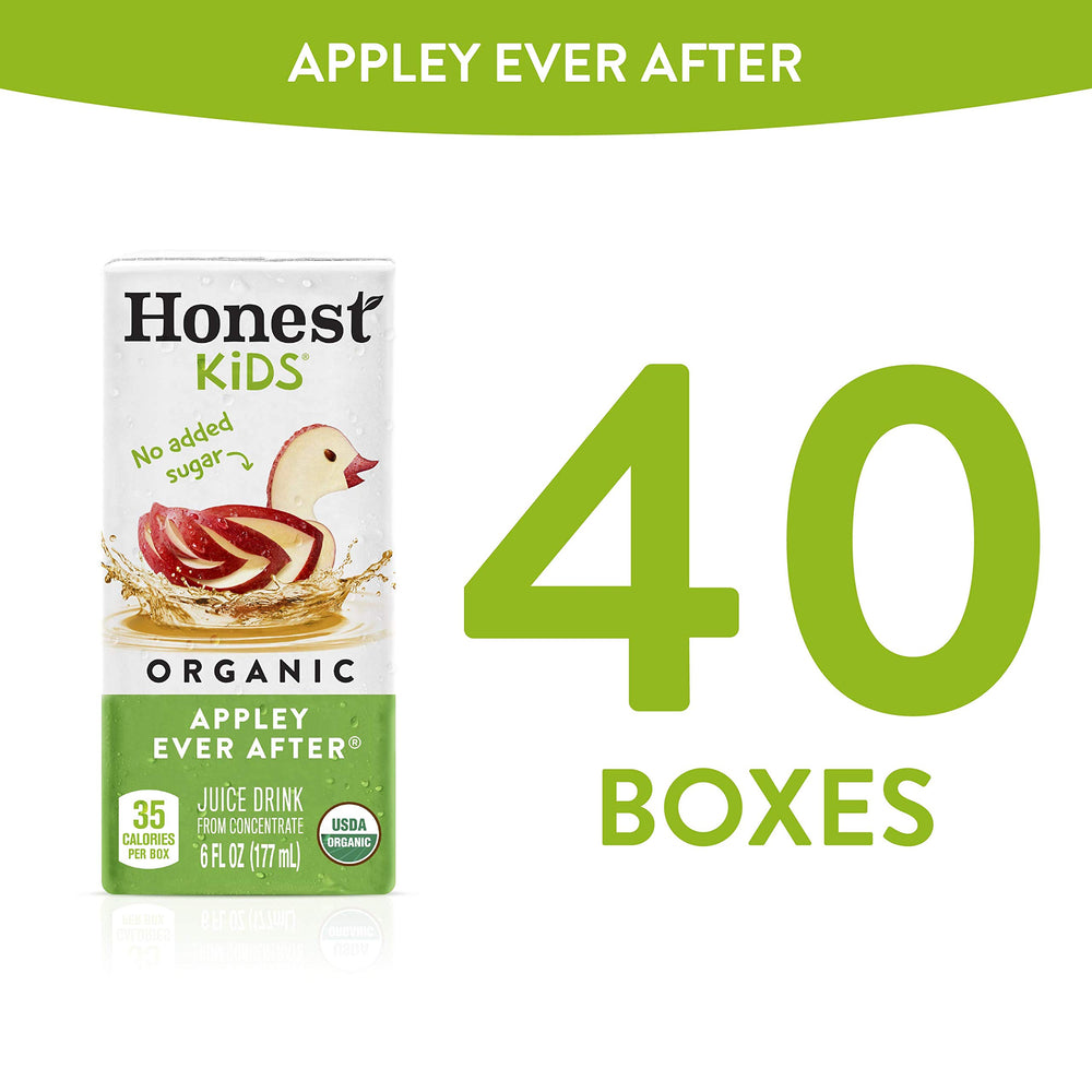 Honest Kids Appley Ever After sip, ideal for quick hydration and snack time.