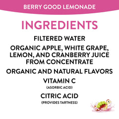 Honest Kids Berry Good Lemonade packaging box emphasizes recyclability and sustainability.