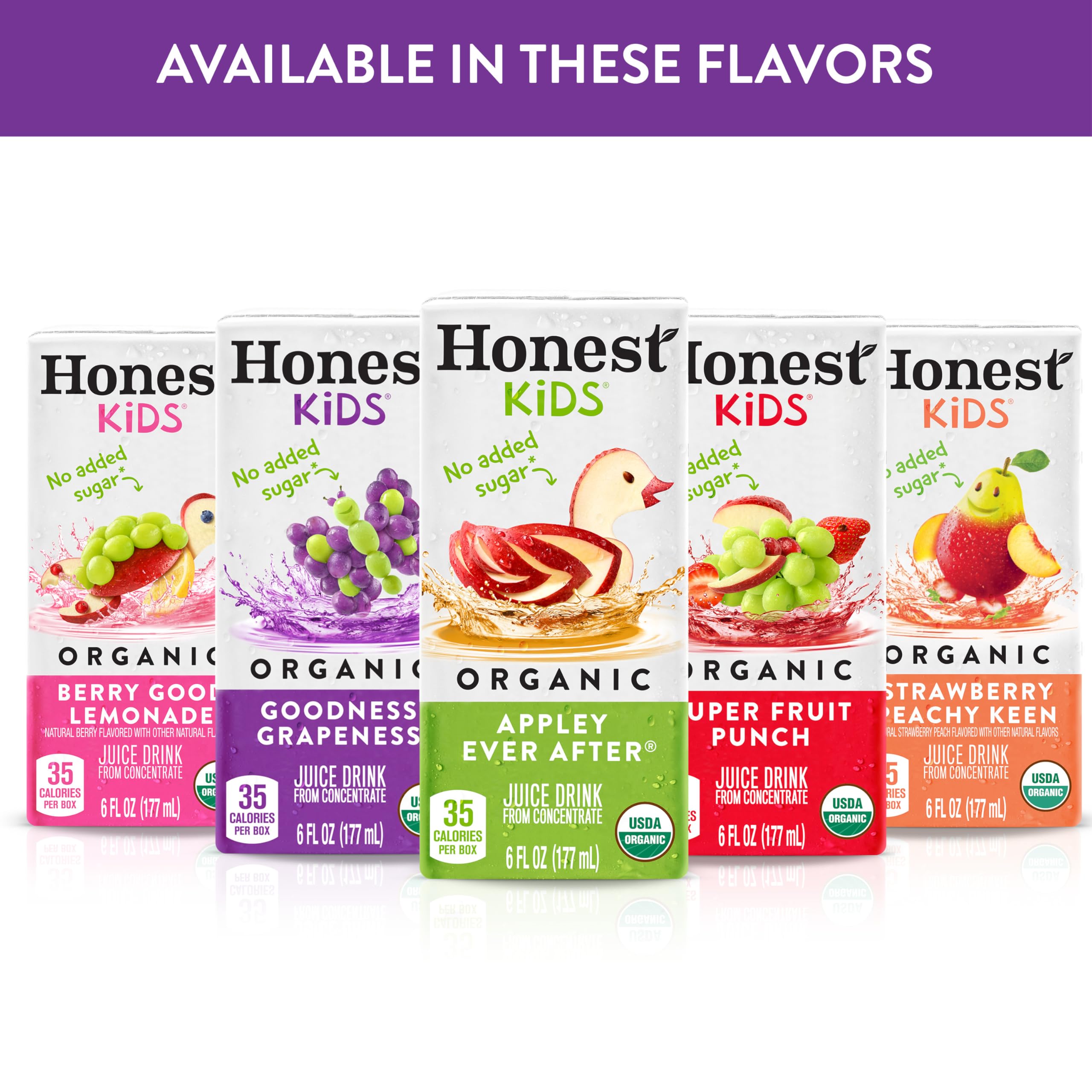 Honest Kids Goodness Grapeness nutrition panel shows transparent ingredients