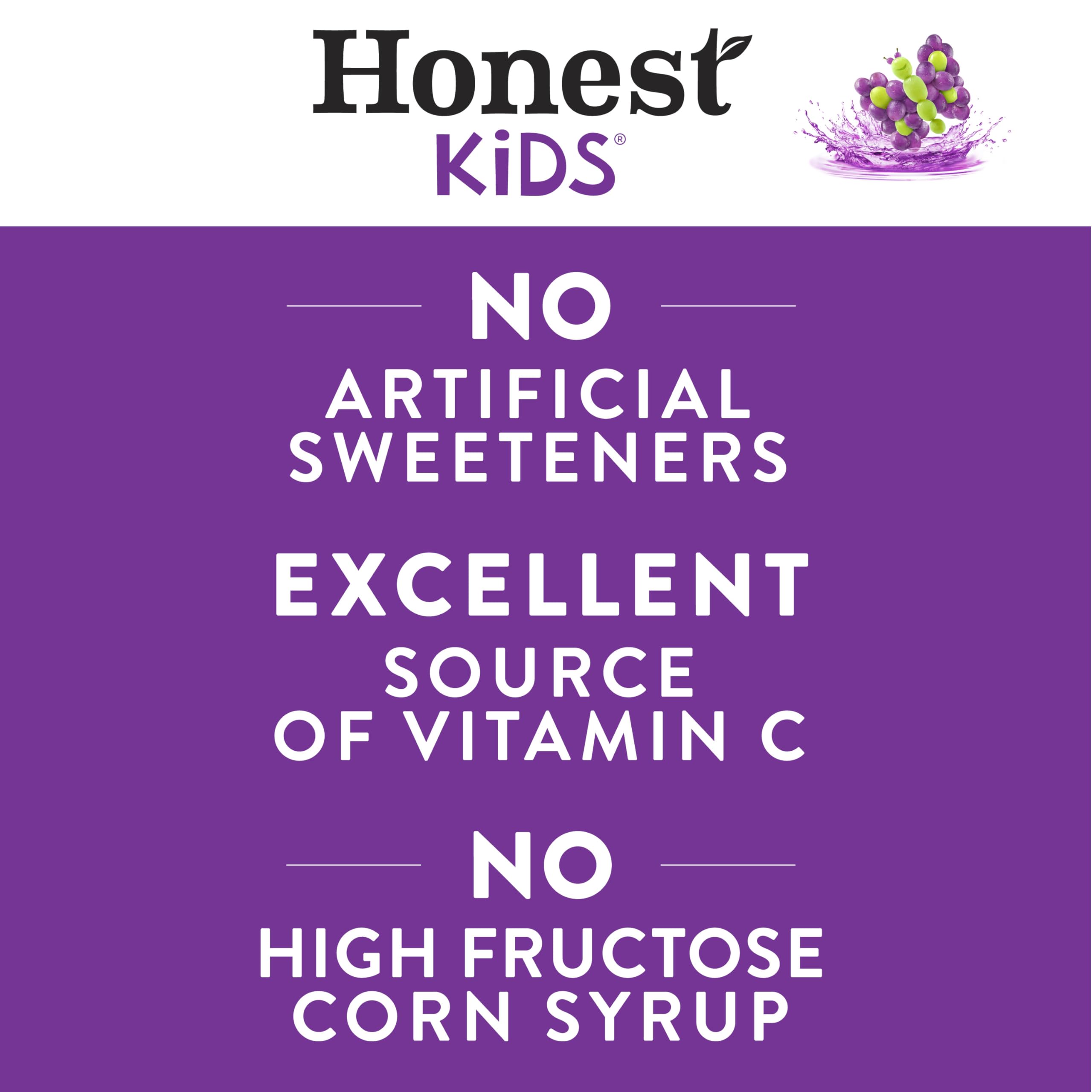 Honest Kids Goodness Grapeness recyclable carton emphasizes eco-friendly packaging