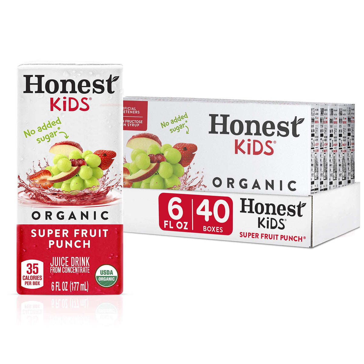 Honest Kids Super Fruit Punch juice box pour for on-the-go hydration