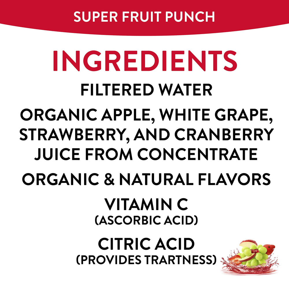 Child sipping Honest Kids Super Fruit Punch for a tasty snack