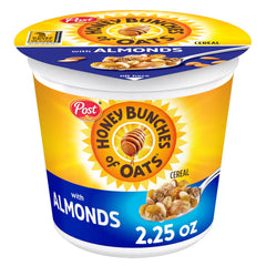 Honey Bunches of Oats with Almonds honey glaze suggests mild sweetness.