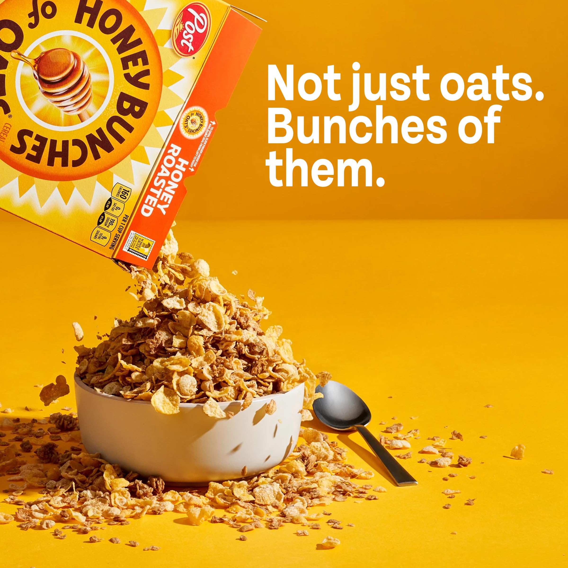 Honey Bunches of Oats bowl with cereal for a classic breakfast