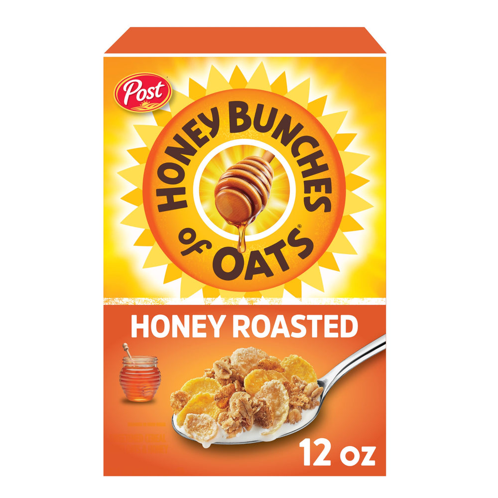 Honey Bunches of Oats honey-roasted-bowl: a wholesome breakfast with crunchy clusters and toasted grain flavor.