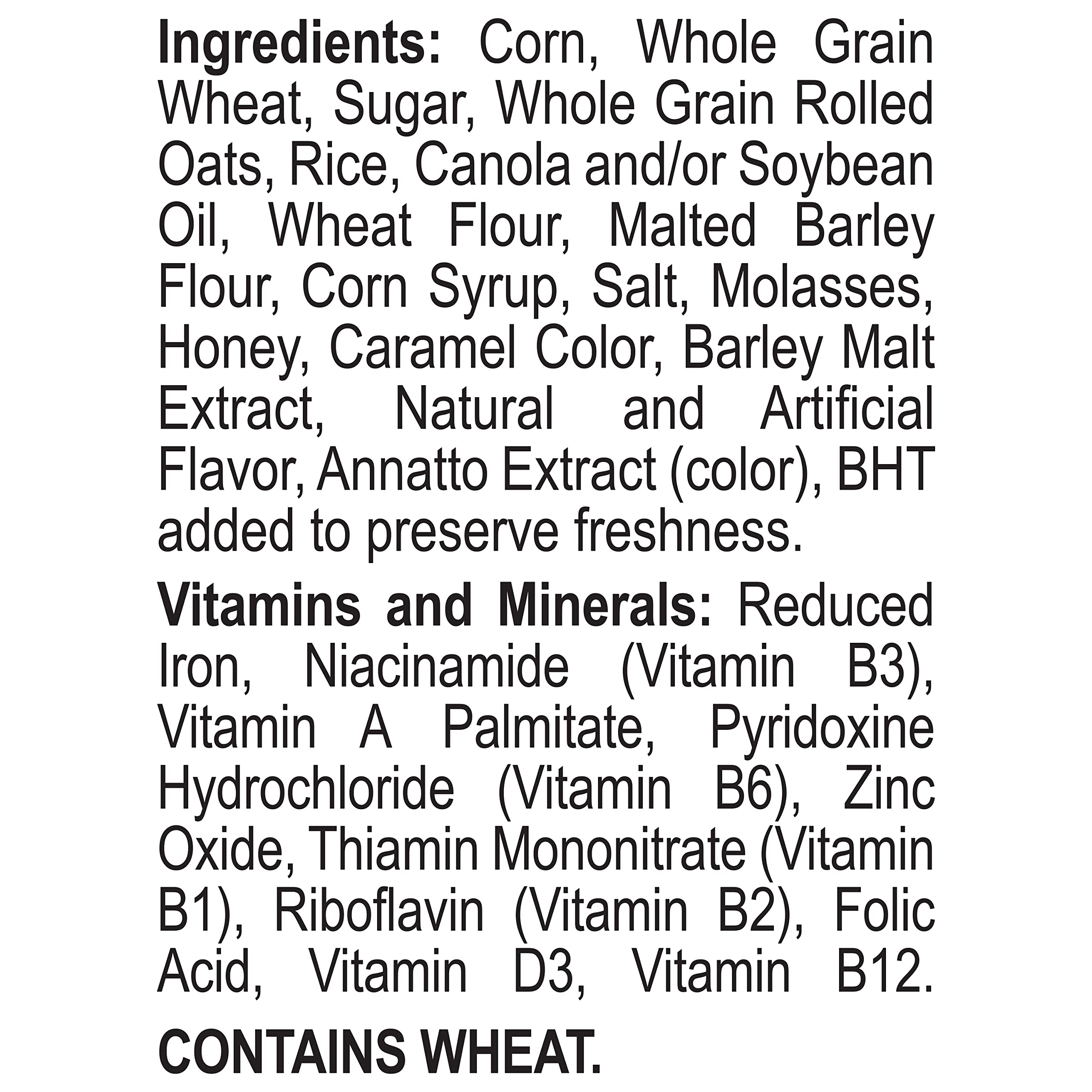 Honey Bunches of Oats whole-grain-visual: 14g of whole grains per serving.
