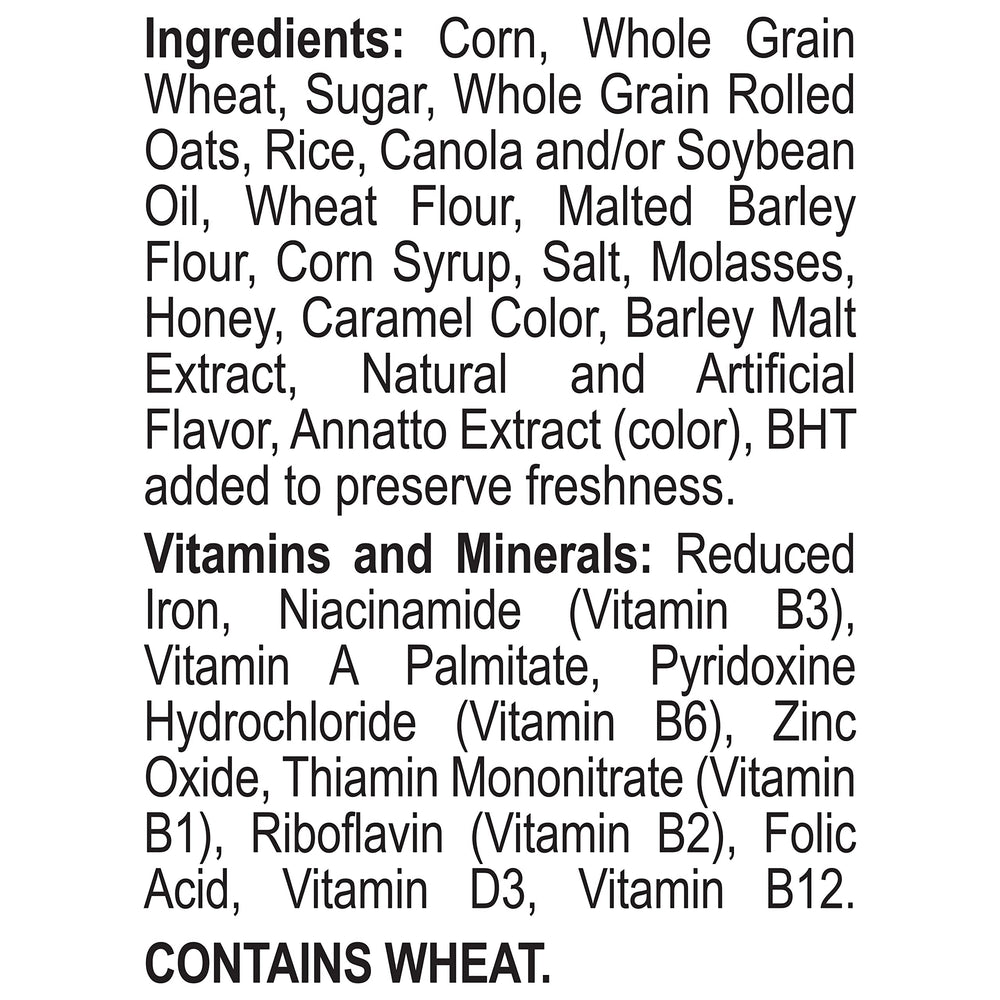 Honey Bunches of Oats whole-grain-visual: 14g of whole grains per serving.