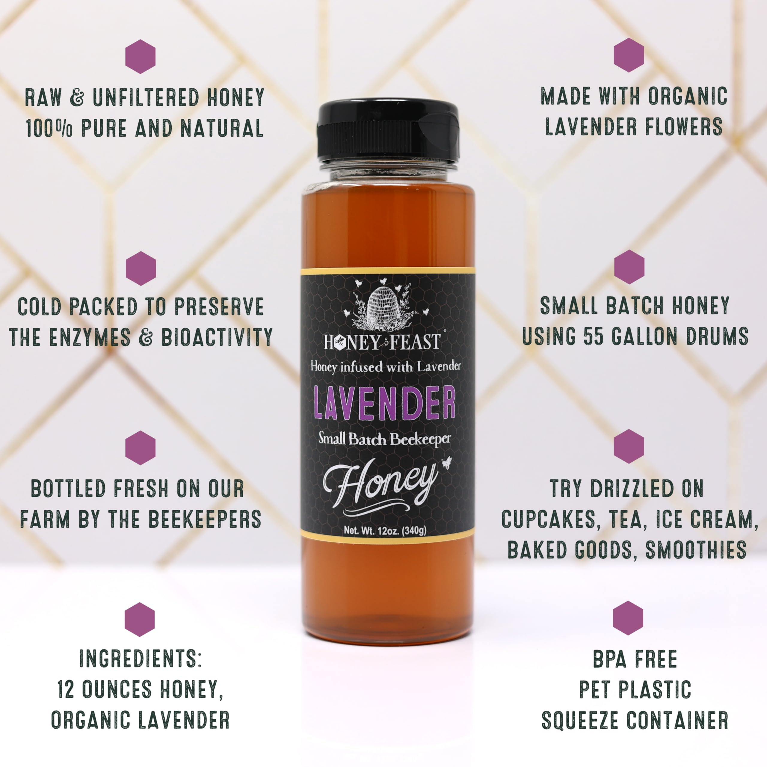 Honey Feast lavender honey used in cooking and baking