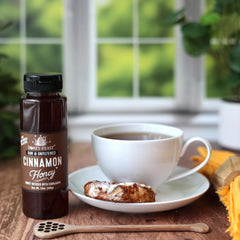 Honey Feast raw honey pour emphasizes silky texture