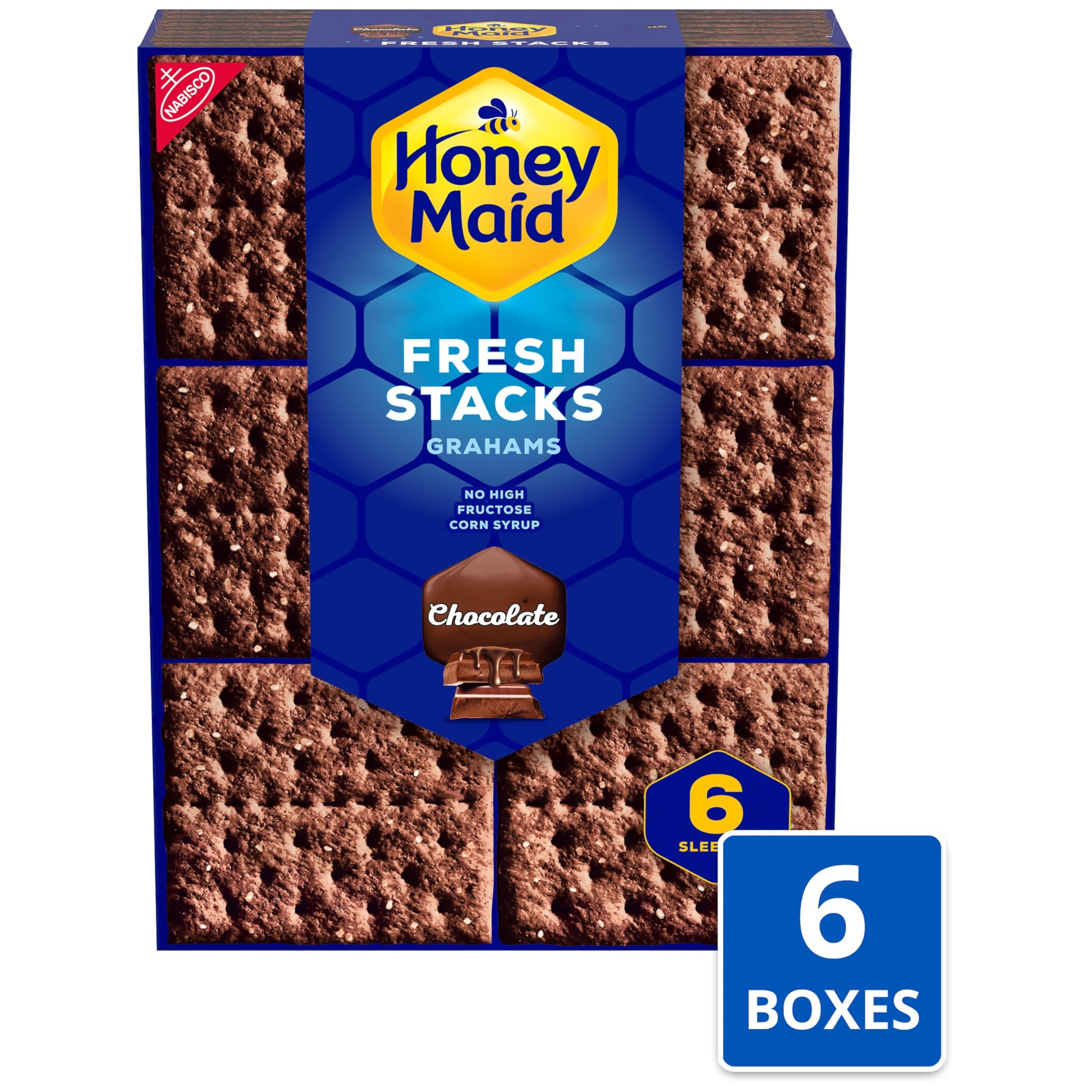 Honey Maid Chocolate Grahams snack pack ready for lunchbox use