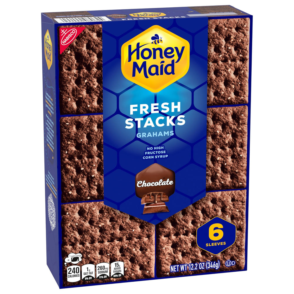 Honey Maid Fresh Stacks chocolate grahams with peanut butter pairing idea