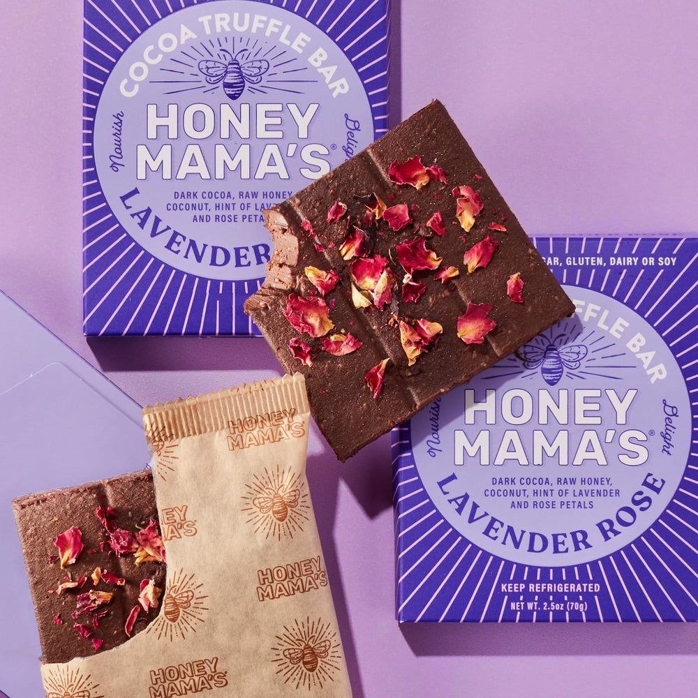 Soft, melt-ready texture of Honey Mama's Lavender Rose bar