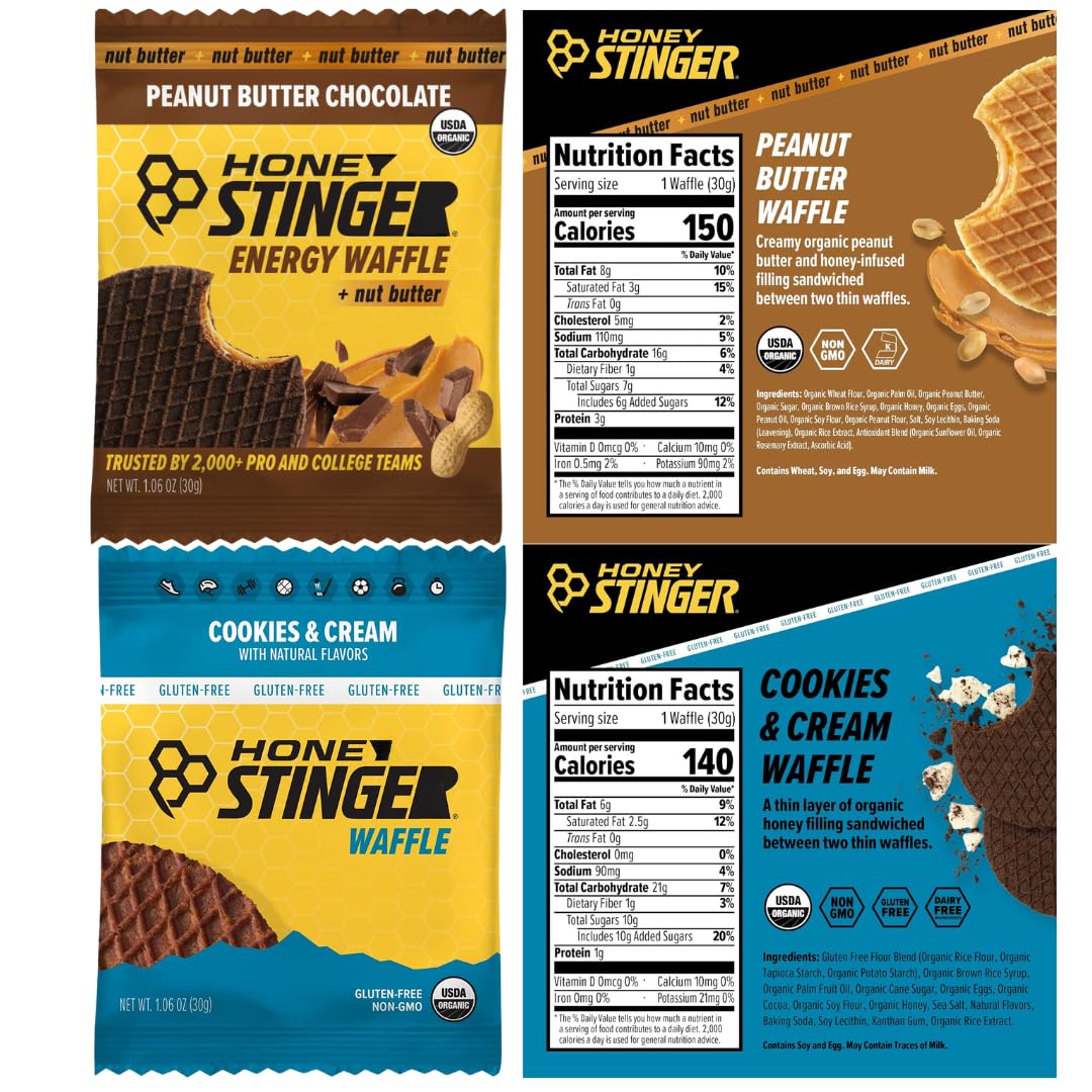 Honey Stinger Honey waffle pack offers quick natural energy on the move.