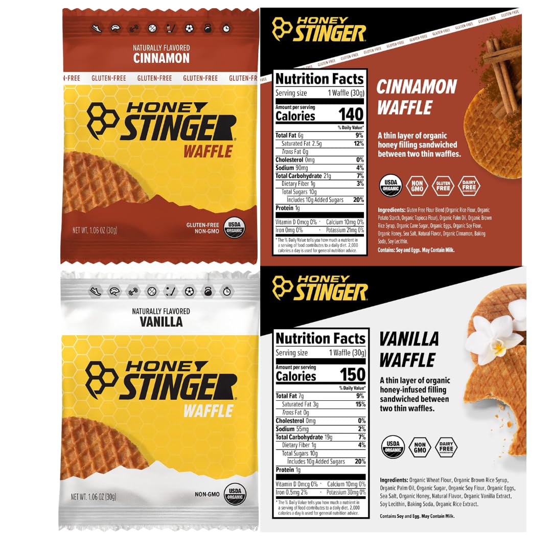 Honey Stinger Salted Caramel waffle pack blends indulgence with portable energy.