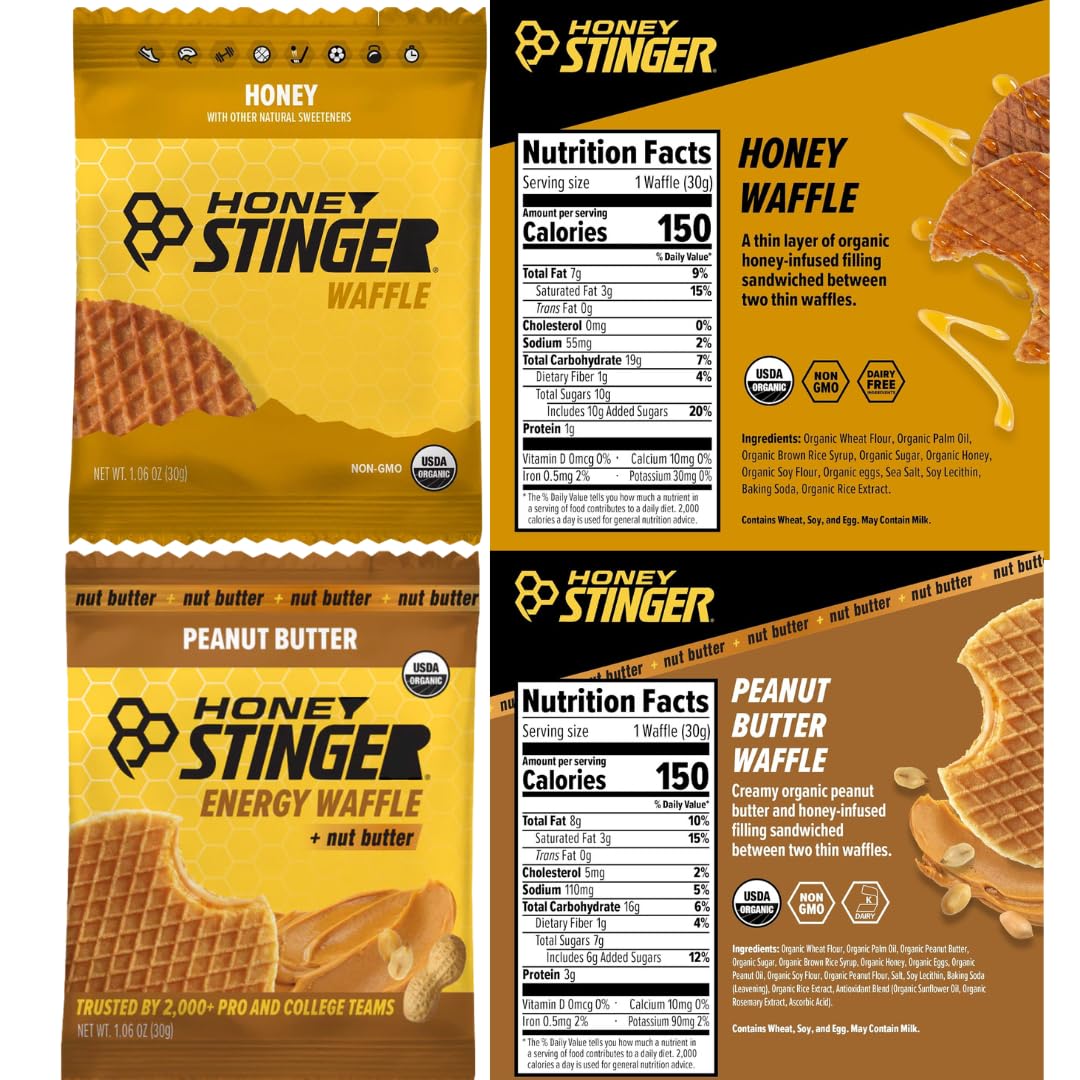 Honey Stinger Vanilla waffle pack delivers smooth flavor and convenient energy.