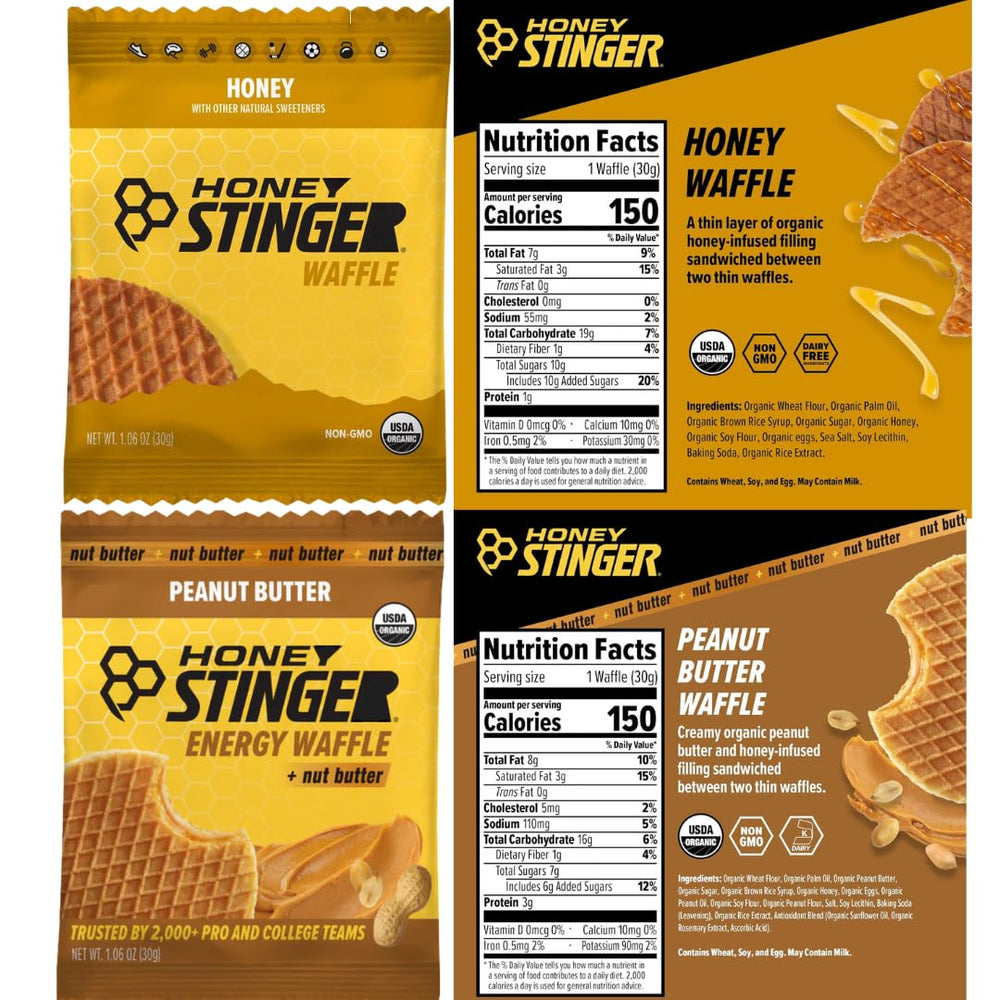 Honey Stinger Vanilla waffle pack delivers smooth flavor and convenient energy.
