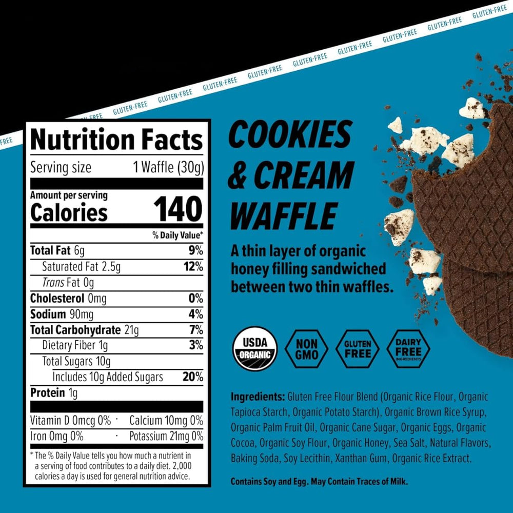 Honey Stinger Organic Honey Waffle individually wrapped for easy carry during workouts