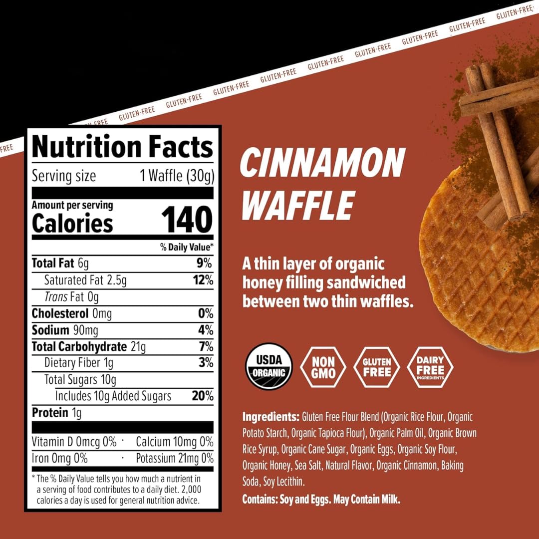 Close-up of Honey Stinger Organic Honey Waffle texture and honey sweetness