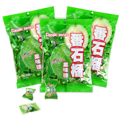 Hongyuan Guava Candy pack of 3 displayed, ideal for sharing.