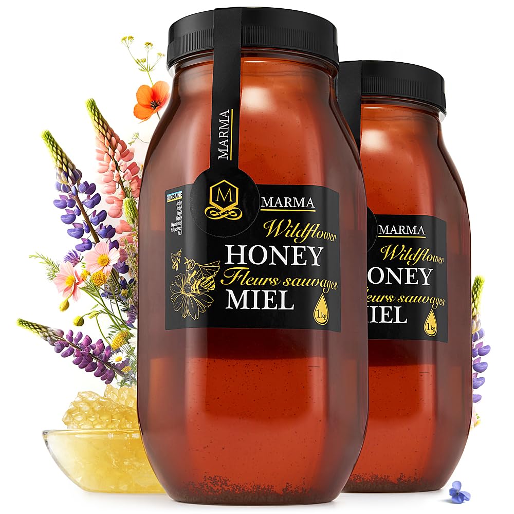 HONIGMA Marma Wildflower Honey cap jar for easy spreading on toast