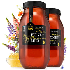 HONIGMA Marma Wildflower Honey cap jar for easy spreading on toast